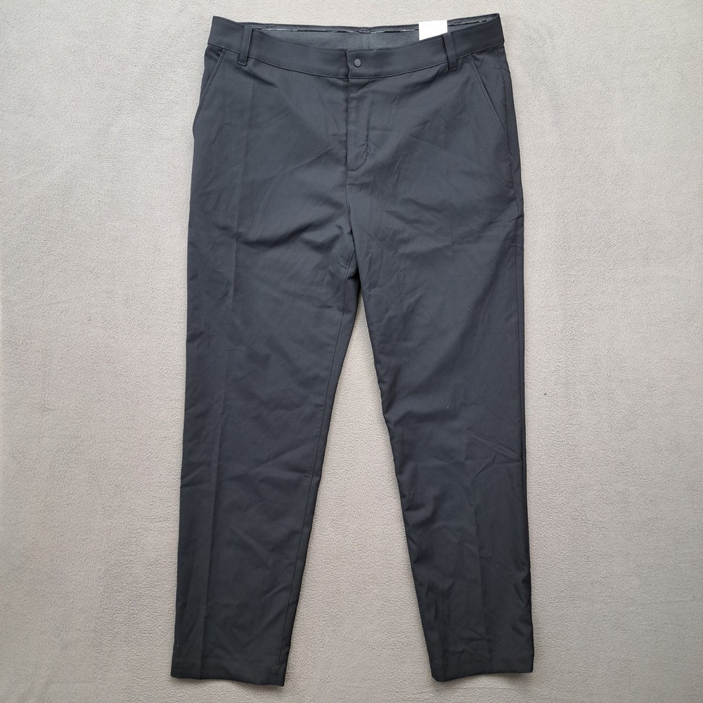 Nike Dri Fit Mens 38x32 Standard Fit Golf Pants Black Chino Athletic Performance